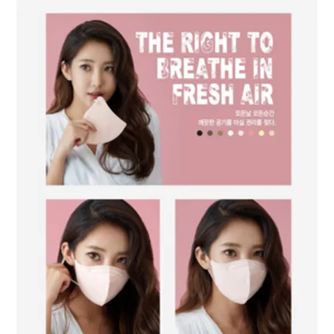 어드밴스드 KF94 중형 10매 새부리형 마스크 화이트블랙그레이, 블랙, 1개, 10개입