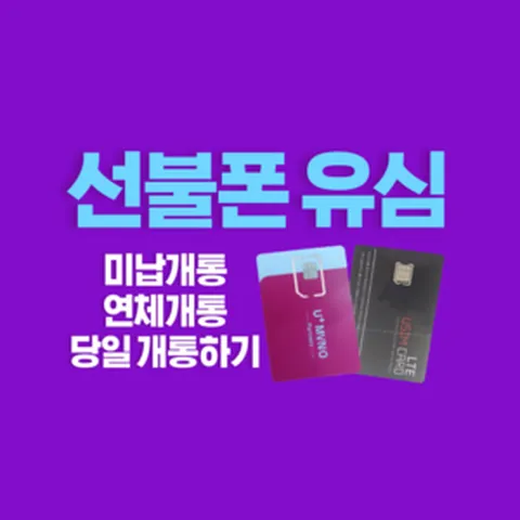 선불폰 전용 유심 (KT) 앤텔레콤 개통 가능