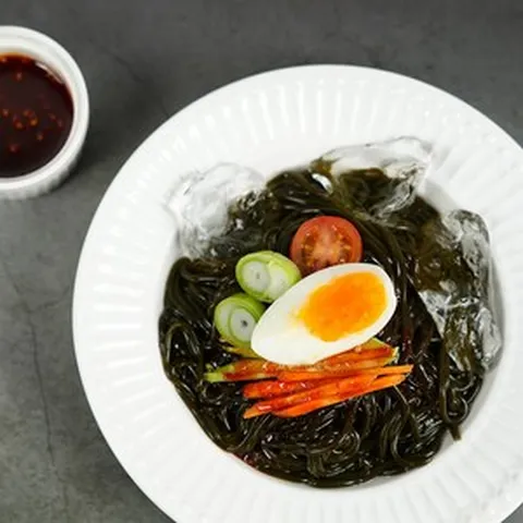 [네이처픽] 완도바다 해초 해조국수 비빔 메밀 곤약 다이어트 건강식 180g 25봉, 국수 25봉+비빔소스 25봉