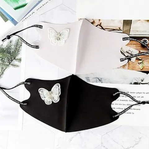 여름용 얇은 마스크 패션 귀편한 큐빅 세부리형 귀안아픈