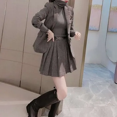 투피스여성정장 하이엔드 가을 투피스세트 여자 셋업