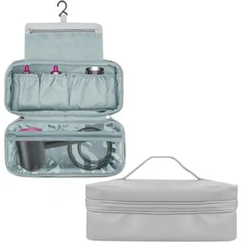 링크 아이디어 여행용 휴대용 케이스 다이슨 에어랩 스타일러 걸이 헤어 드라이어 컬러 고데기 정리함 후크가 달린 가방 회색