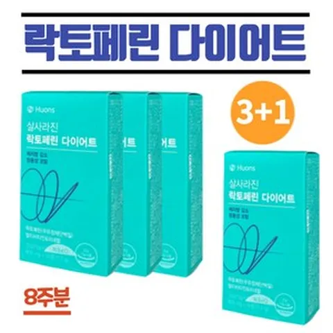 3+1 살사라진 락토페린 다이어트 장용성 락토패린 체지방 관리 식약처 인증 자연방목 네델란드산 초유 단백질 프로틴 고함량 고순도 프리미엄 휴온스 14정 x 4개 8주분량, 14개