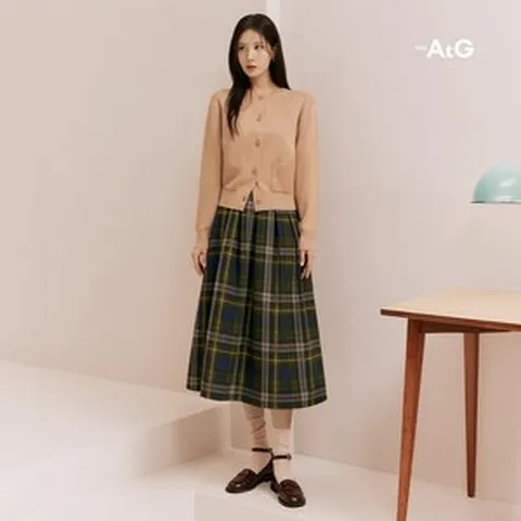 더엣지 24FW 비비안 체크 스커트