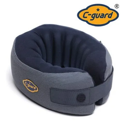 씨가드 휴식용 기내용 목베개, 그레이블루