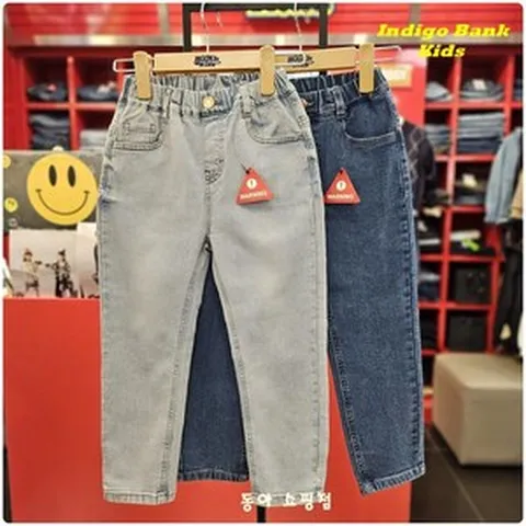 인디고키즈 [2024년 봄신상_슬림핏] "베스트 판매 1위"로 검증된 몸에 잘 맞는 팬츠로 어디든지 코디하기 좋은 애착 팬츠! 시그니처 슬림핏 데님 팬츠 IKTJ241G1