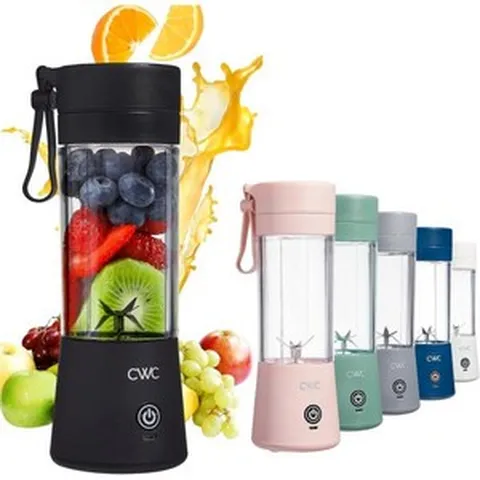 닌자 미니블렌더 휴대용 믹서기 COOK WITH COLOR 미니 블렌더 - 250W 전력 12oz 용량 스테인리스 블레이드 무선/USB 충전식 블러쉬, Black