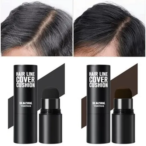 새치커버스틱 올커버 퍼펙트 헤어쿠션 스틱 후기이마 헤어 라인과 정수리 커버하는 1초커버 헤어 컬러 쿠션 매직착 커버 스틱 M자탈모 숱 없는 정수리 채우기에 딱 헤어마스카라, 2개, 다크브라운