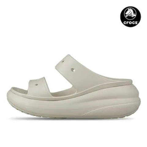 크록스 크록스 여성 크러쉬 웨지 힐 슬리퍼 샌들 블랙 207670-2Y2