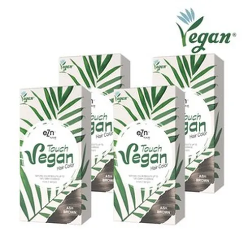 이지엔 터치비건 새치 염색약 2+2 애쉬 브라운 4개 헤어 셀프 새치 염색 약