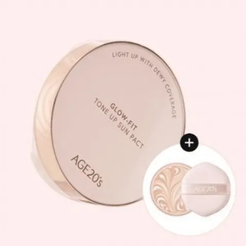 [국내배송] 에이지투웨니스 [NEW/핑크톤업]AGE20S 글로우 핏 수분광 톤업 선팩트 12.5g (본품+리필)