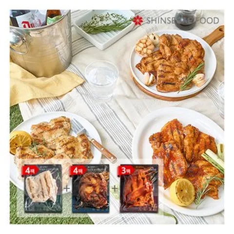 [올반] [임박특가_소비기한24.11.02]직화 순살 닭다리구이 3종 11팩(마늘간장130g*4개+청양풍매콤130g*3개+허브솔트100g*4개)(국내산), 상세 설명 참조, 상세 설명 참조, 상세 설명 참조