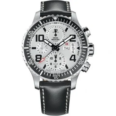 영국 스위스밀리터리 시계 Swiss Military Mens Analogue Automatic Watch with Leather Bracelet SMA30005.09 276818, 1개