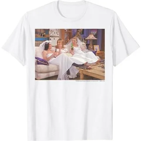 미드 프렌즈 옷 반팔/ 웨딩드레스 장면 티셔츠/ 모니카 레이첼 피비 Friends 굿즈