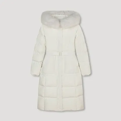 [쉬즈미스(블루라벨)] [쉬즈미스] 폭스 퍼 구스다운 롱 점퍼_SSGJPN42010_IV