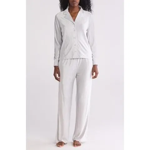 단스킨 DANSKIN 댄스킨 크링클드 벨루어 롱슬리브 탑 팬츠 파자마 1436289