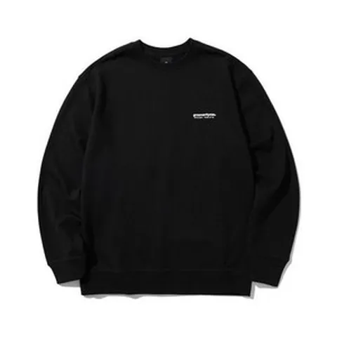 그루브라임 GROOVE RHYME 유니) C100 3단쭈리 - LOCATION 맨투맨 (세미오버핏)(24년)(블랙) LRARCTM702P 매장정품 183625