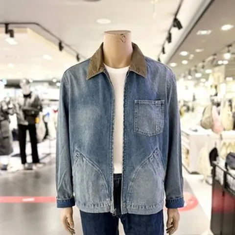 [ L E V I S ] 리바이스 무료배송~!! 루즈 오버핏 풀지퍼 메카닉스 트러커 청자켓 카라골덴 포인트 빅사이즈 아우터 (LA8635001)