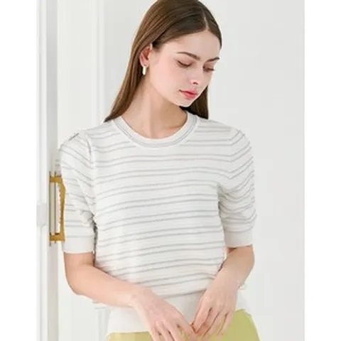 메탈릭 퍼프 니트 (2color)