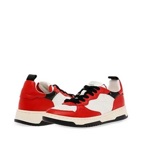 스티브매든 에벌리 레드 멀티 여성 스니커즈