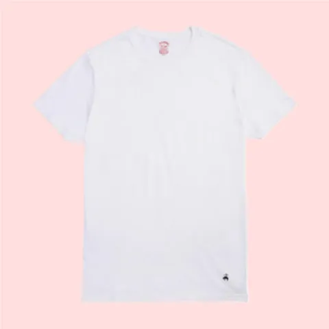 브룩스브라더스 수피마 코튼 면 크루넥 티셔츠 상의 3팩 세트 화이트