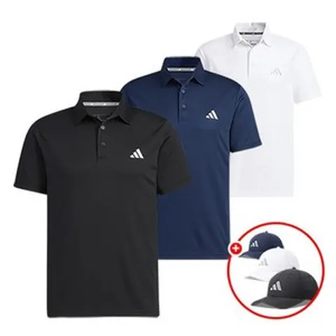 3종세트/ 아디다스 골프 KR 코어 폴로 남성 반팔티 + 아디다스 골프 모자