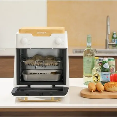 미니엔 에어프라이어 12L 투명 도어 304스테인리스, 그린