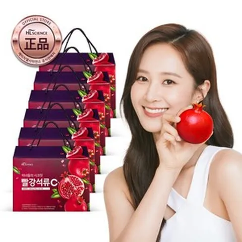 [HL사이언스] 미녀들의시크릿 빨강석류 C+ 비타민C 석류즙 6박스, 6개, 1470ml