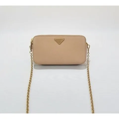 [프라다] [중고 명품] 더블지퍼 사피아노 체인 크로스백 SKU 92 89