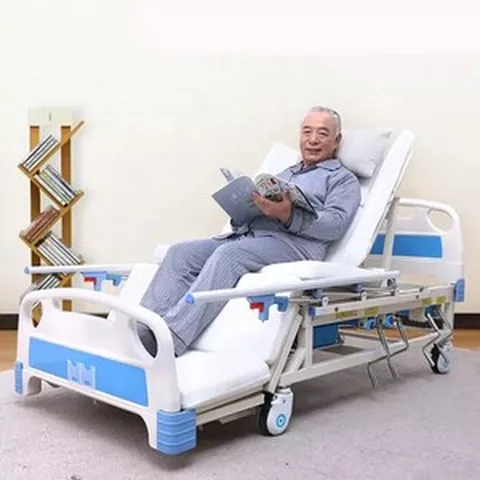 옆면까지 세워지고 침대 위에서 배변 족욕 머리감기도 가능한 모션베드 가정용 병원침대 (매트포함), 전동형, 1대