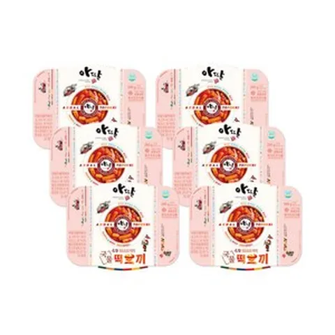 (m)아딸 떡볶이 6팩 (순창발효토마토고추장 국물떡뽀끼 6팩), 6개, 295g