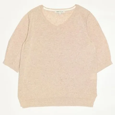 빈티지테크 3737.라삐아프 브이넥 반팔 니트티셔츠/정품/여성 95