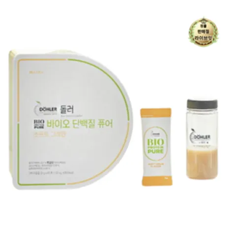 [돌러] [업그레이드] 바이오 단백질 120포(소프트 그레인맛 2통 + 보틀 1병), 2세트