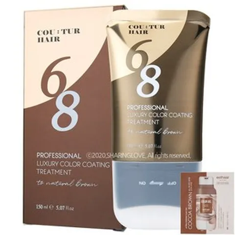 꾸띄르헤어 꾸띄르헤어 럭셔리 컬러코팅 트리트먼트 브라운 150ml, 1개