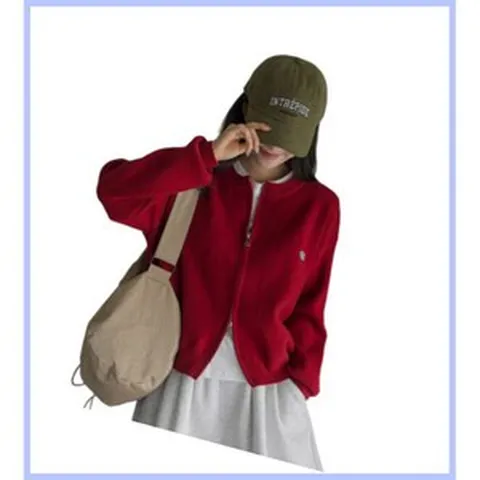 FRENCHCHIC 코스에그 자수 투웨이 니트집업 가디건