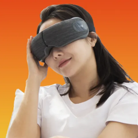 덕분애 퓨어아이 무선 온열 눈 마사지기, 블랙