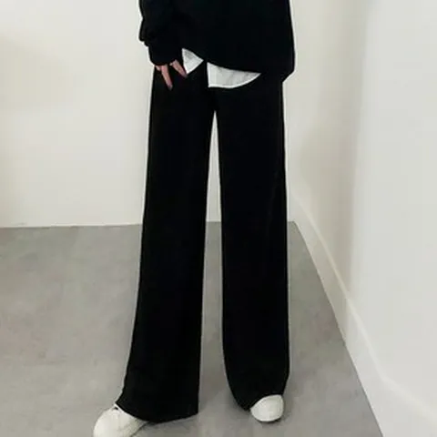 [~5XL까지/당출!] 26-42 올사이즈팬츠 스판짱 빅사이즈와이드통바지 기장긴밴드슬랙스