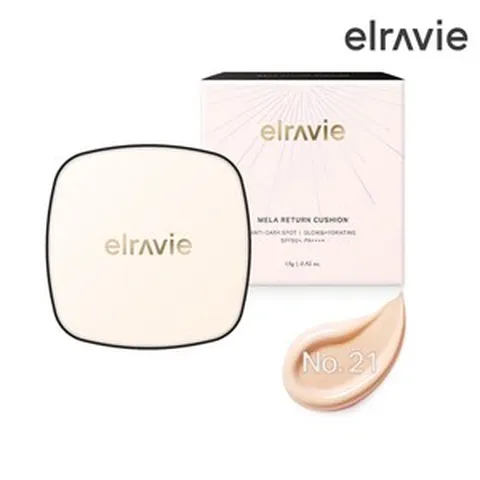 [본사 공식판매] 엘라비에 멜라 리턴 듀얼 기미쿠션 150시간지속 겉기미 속기미 개선 홈쇼핑완판템 SPF50+ PA++++