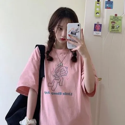 시원한 여름 티셔츠 블라우스 여성용 반팔 상의