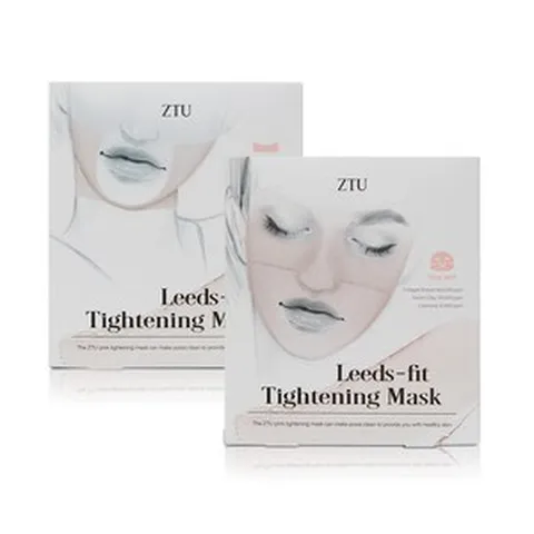 제트티유 ZTU 제트티유 리즈핏 타이트닝 콜라겐 석고 마스크 팩 페이스 5매+턱 5매, 1개, 10매입