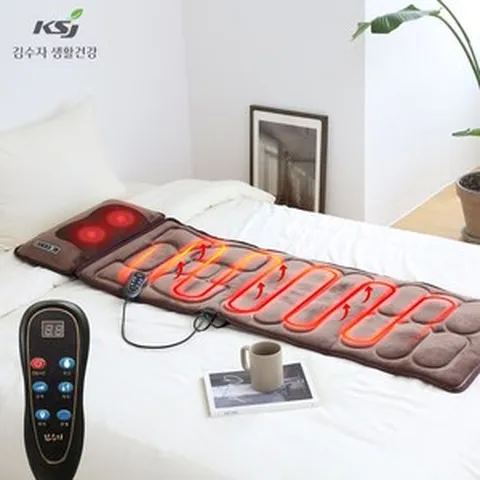 김수자 생활건강 프리미엄 온열 안마매트 (분리형 마사지베개)..... TV및 신문광고 정품