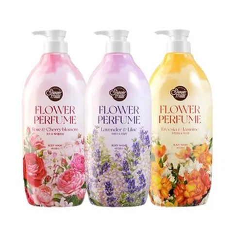 (국내배송)❤️1+1❤️ 샤워메이트 플라워 퍼퓸 바디워시 900ml, 프리지아 옐로우  2개