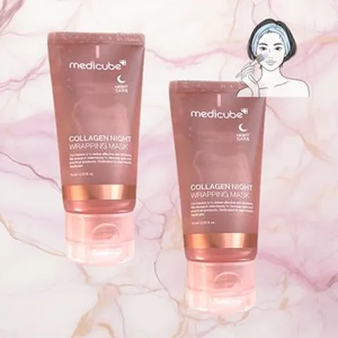 메디큐브 콜라겐 나이트 랩핑 마스크 75ml 1+1개 피부 탄력 리프팅 팩, 1개