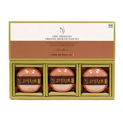 오색황토 발효 한방비누 100g x 3개