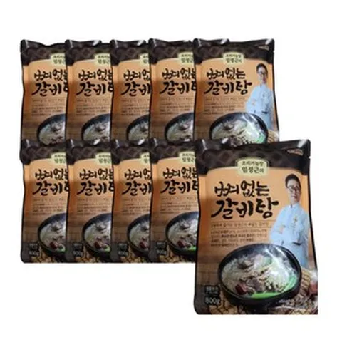 임성근의 뼈없는 갈비탕 국내산 소갈비 원육, 800g, 10개