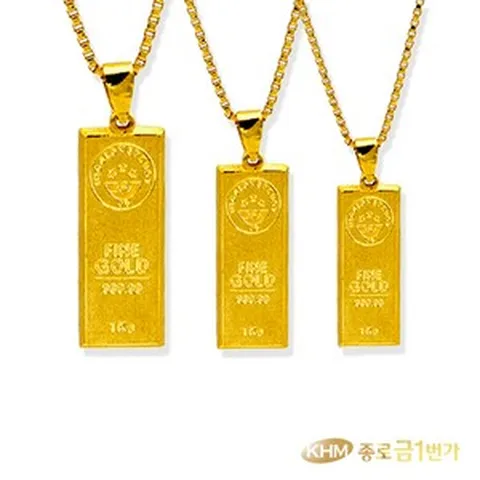 여자 순금 목걸이 골드바 37.5g