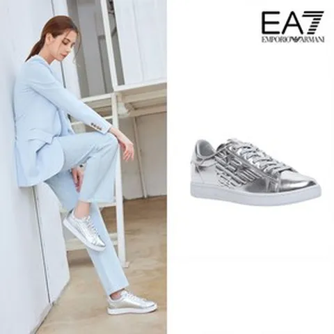 엠포리오 아르마니 EA7 클래식 스니커즈 여성 실버