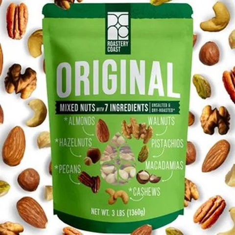 Roastery Coast - Daily Nuts Healthy Mix Bulk | 3 L Roastery Coast - 매일 견과류 건강 믹스 대량 | 3 LB 벌크 파우치 |, Original_3 Pound (Pack of 1), 1개