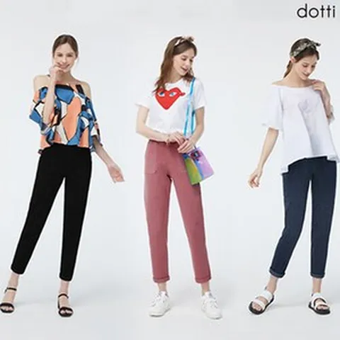 [도티 dotti] 도티 컬러 여성 워싱 릴렉스핏 팬츠 3종 PBCW ( 봄 팬츠 워싱 팬츠 밴딩 팬츠 3종 )