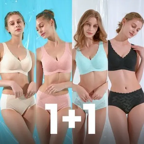 [왁스] &WOX 꿈의브라 톤업 레이스 런닝형 프리컷 노와이어 2세트